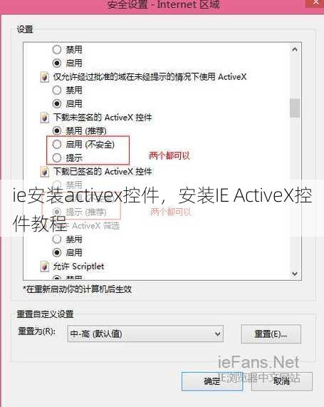 ie安装activex控件