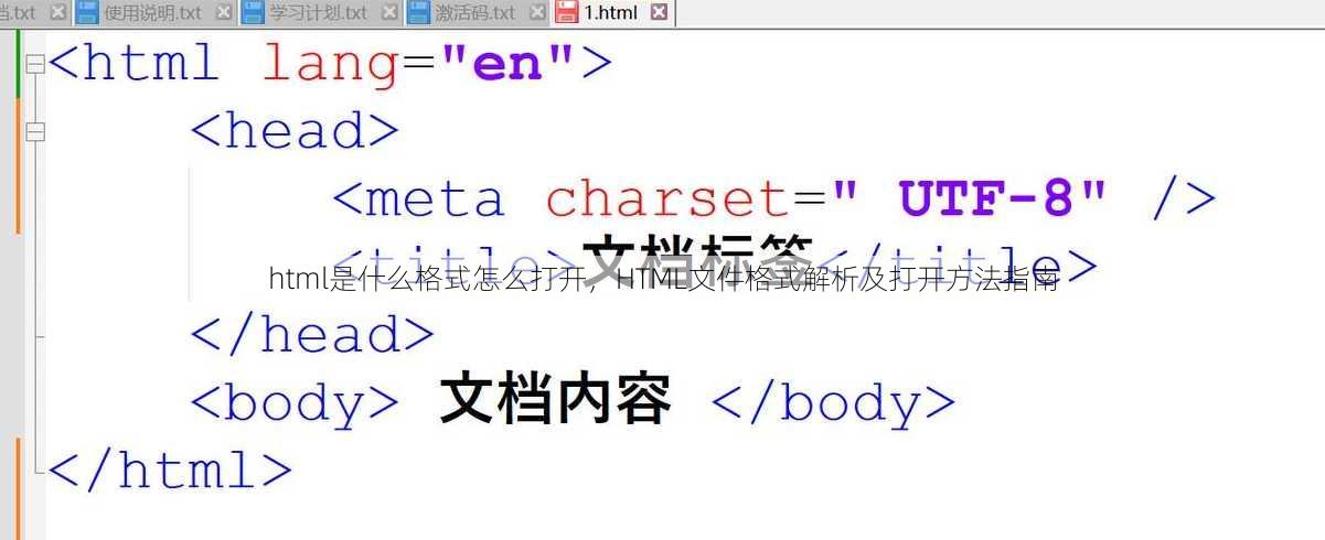 html是什么格式怎么打开