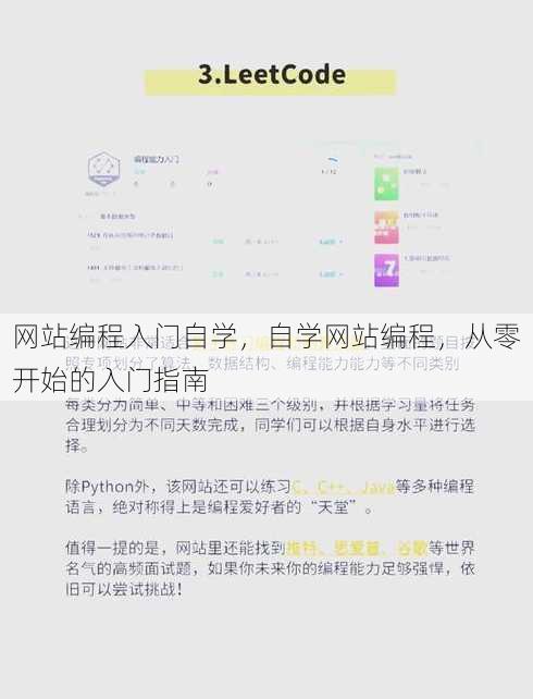 网站编程入门自学