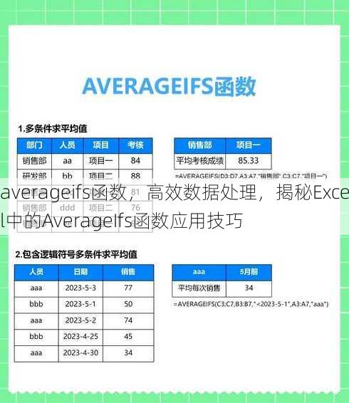 averageifs函数
