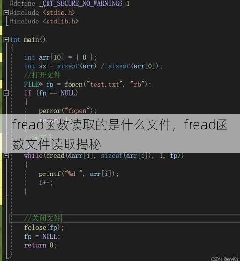 fread函数读取的是什么文件