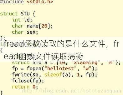 fread函数读取的是什么文件