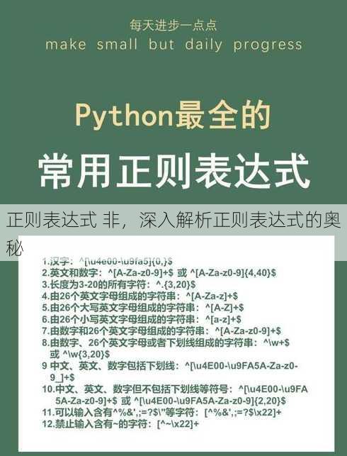 正则表达式 非