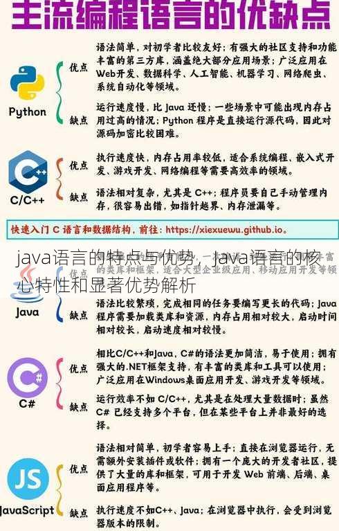 java语言的特点与优势