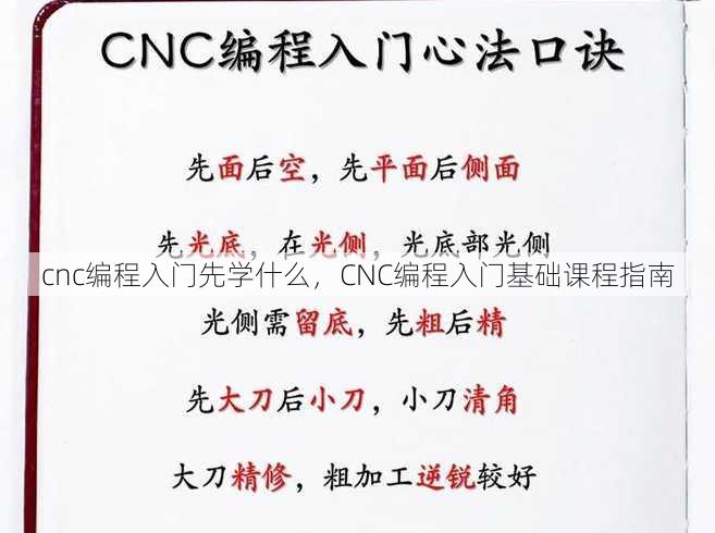 cnc编程入门先学什么