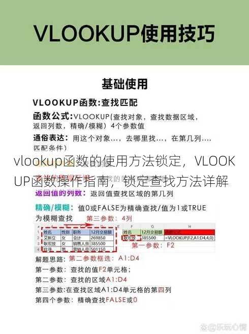 vlookup函数的使用方法锁定