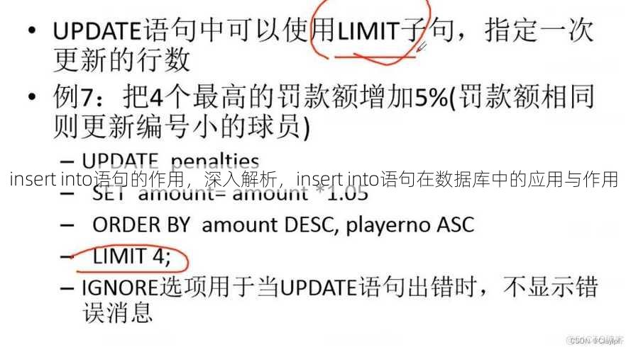 insert into语句的作用
