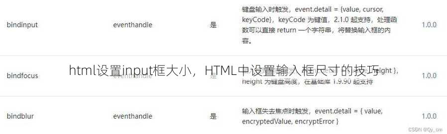 html设置input框大小