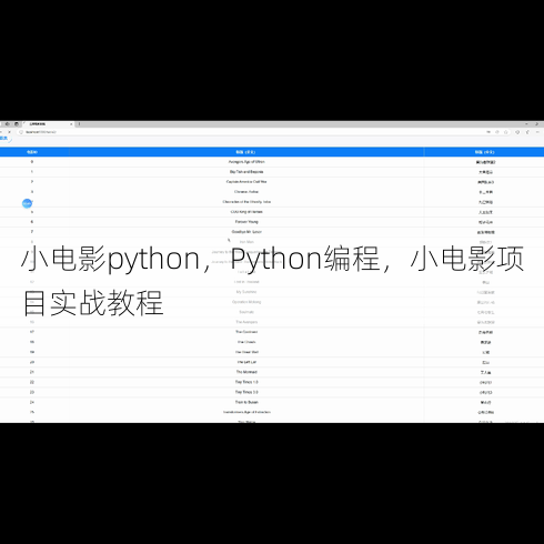 小电影python