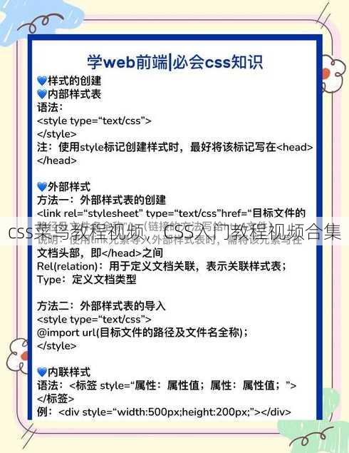 css菜鸟教程视频