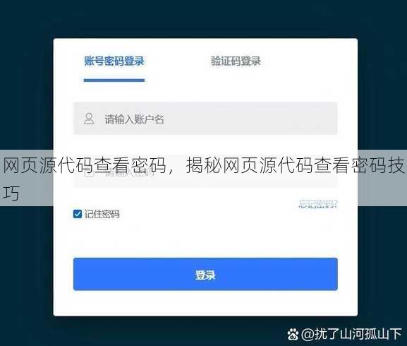 网页源代码查看密码
