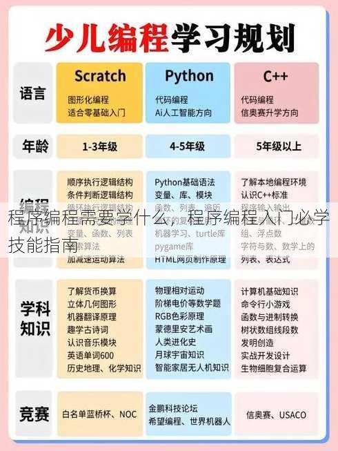 程序编程需要学什么