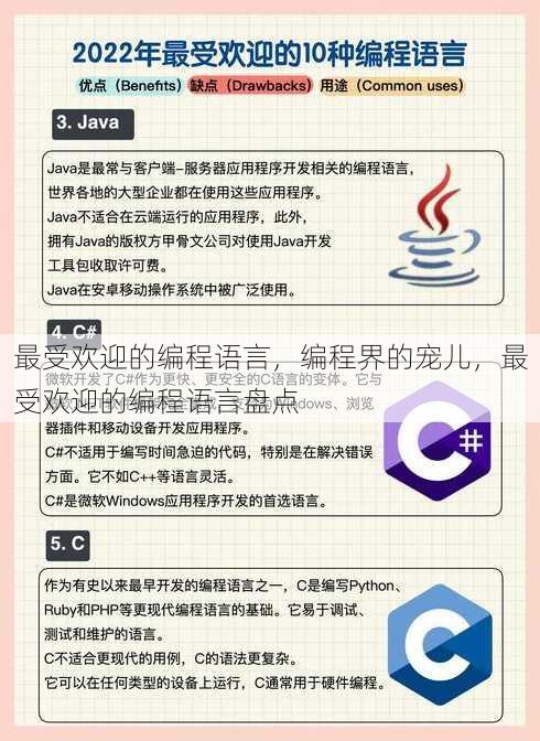 最受欢迎的编程语言