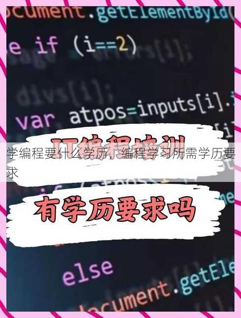 学编程要什么学历，编程学习所需学历要求