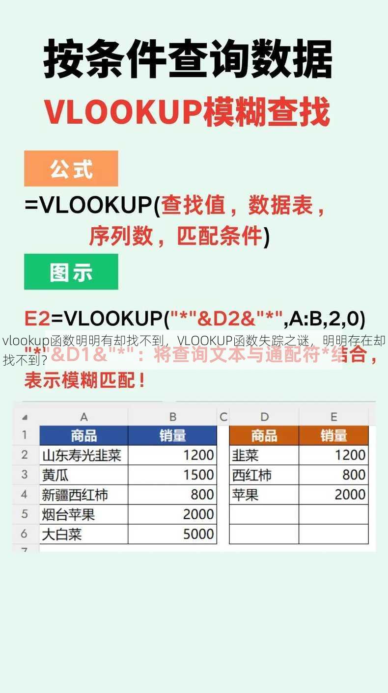 vlookup函数明明有却找不到