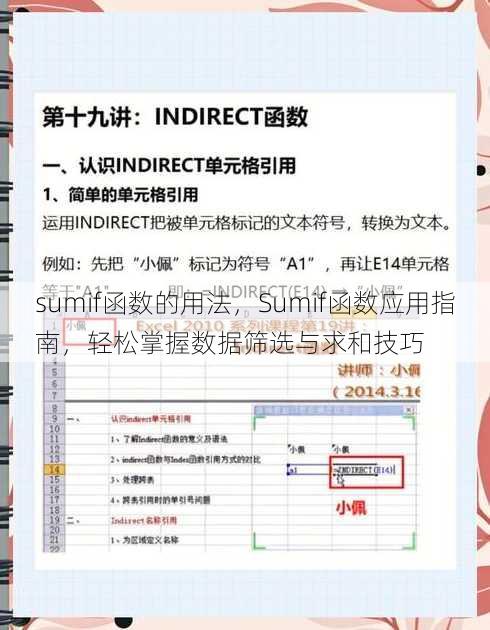 sumif函数的用法，Sumif函数应用指南，轻松掌握数据筛选与求和技巧