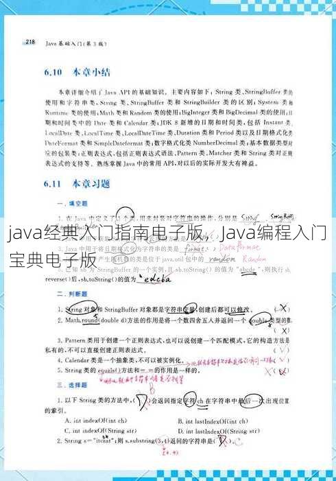 java经典入门指南电子版