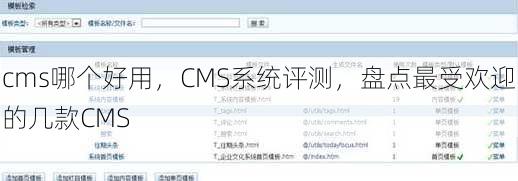 cms哪个好用，CMS系统评测，盘点最受欢迎的几款CMS