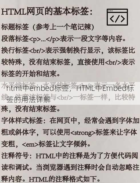 html中embed标签