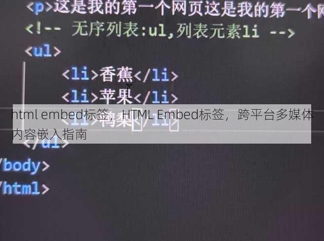 html embed标签，HTML Embed标签，跨平台多媒体内容嵌入指南