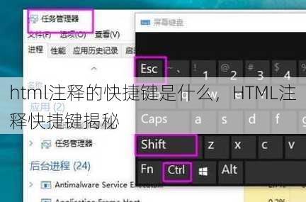 html注释的快捷键是什么
