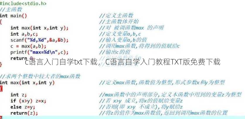 c语言入门自学txt下载