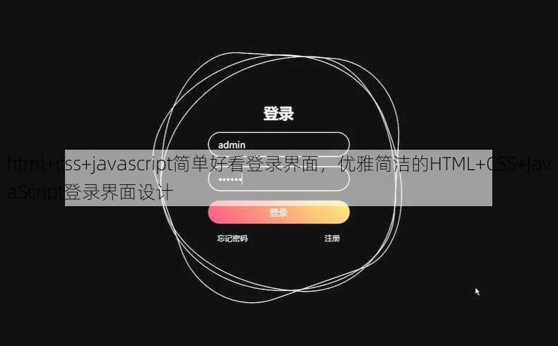 html+css+javascript简单好看登录界面