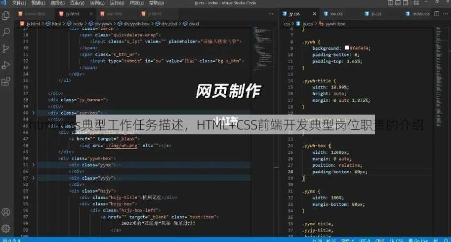 html+css典型工作任务描述，HTML+CSS前端开发典型岗位职责的介绍