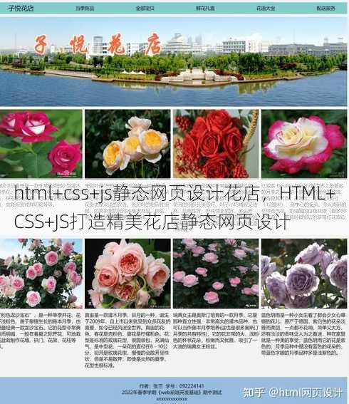 html+css+js静态网页设计花店