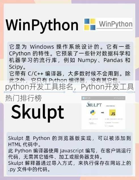 python开发工具排名，Python开发工具热门排行榜