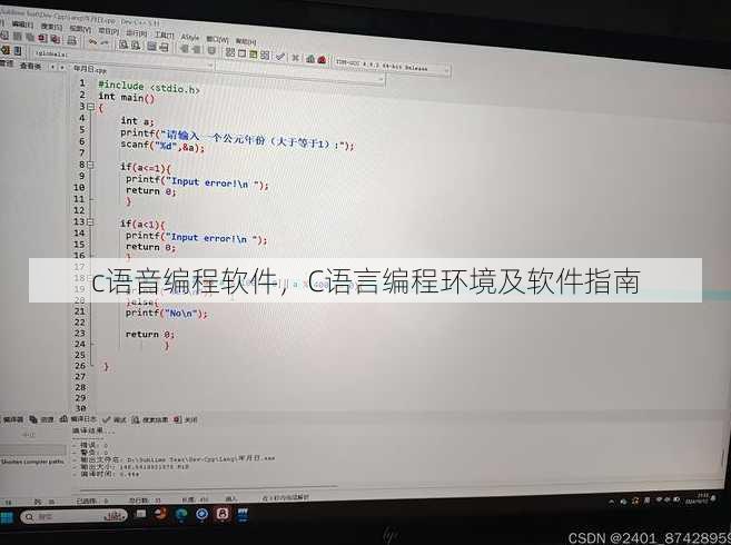 c语音编程软件，C语言编程环境及软件指南