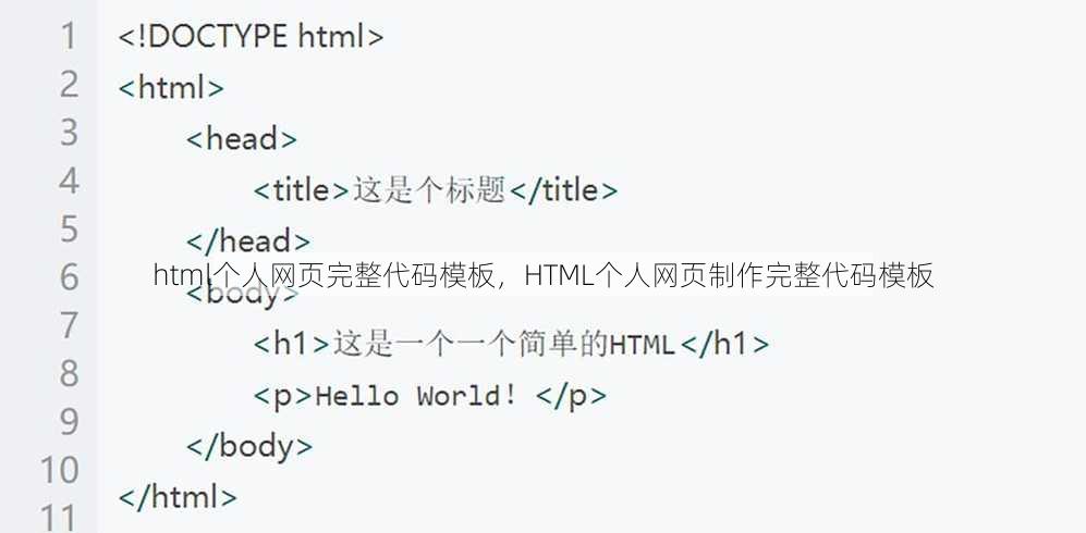html个人网页完整代码模板
