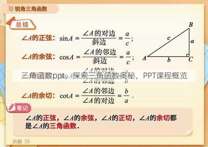 三角函数ppt，探索三角函数奥秘，PPT课程概览