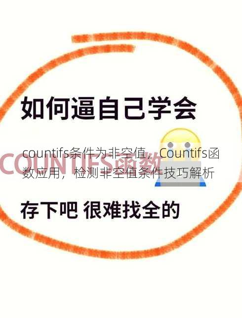 countifs条件为非空值，Countifs函数应用，检测非空值条件技巧解析