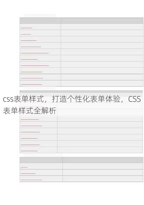 css表单样式