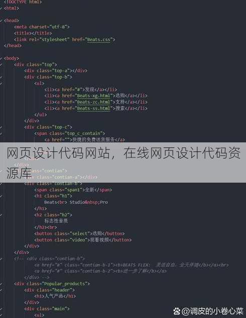 网页设计代码网站