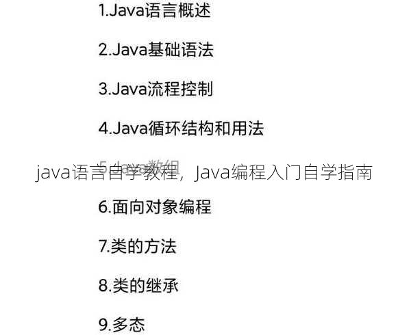 java语言自学教程