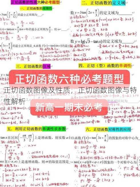 正切函数图像及性质